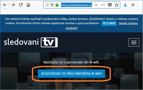 Registrace přes partnera